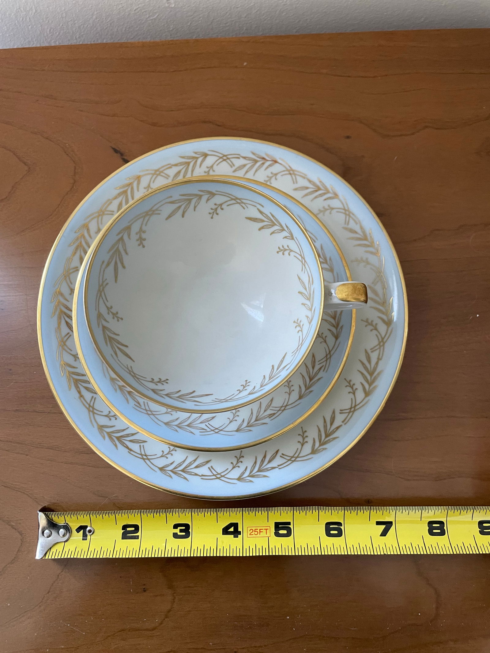 Vintage C. T. Hutschenreuther Arzberg Bavaria Teacup Trio With Saucer and Dessert Plate - 5