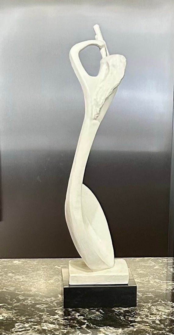 Signed and Dated by David Fisher, Austin Productions, 1980, Plaster Sculpture, "Horn Blower" - 2