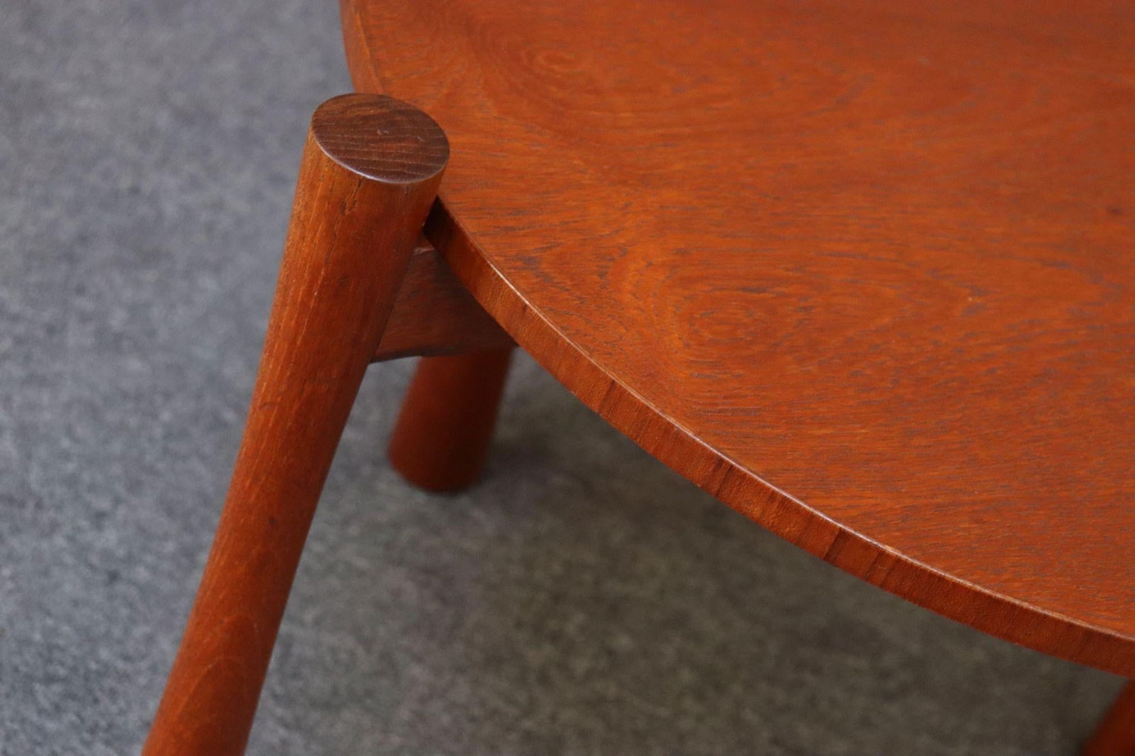 Danish Modern Teak Side Table With Removable Tray Top and Collapsible Base - 10