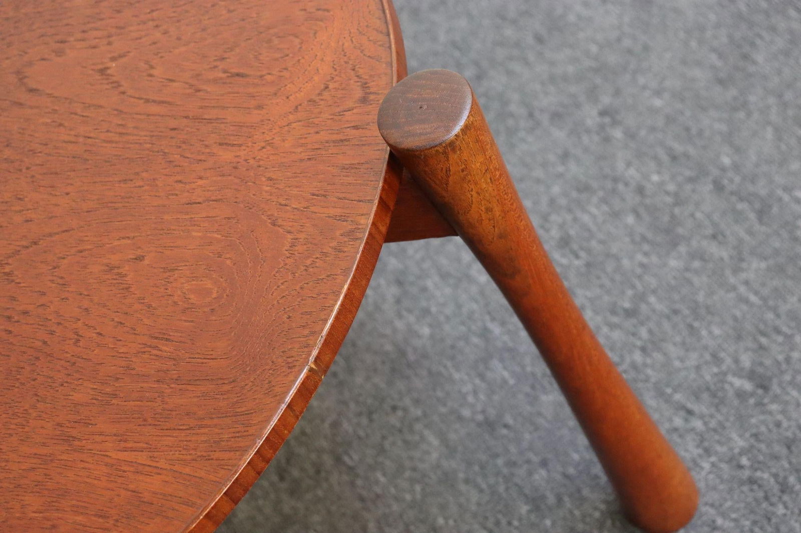 Danish Modern Teak Side Table With Removable Tray Top and Collapsible Base - 11