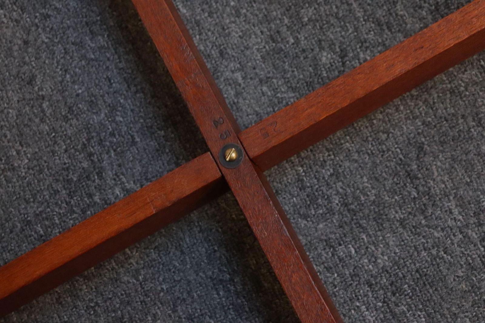 Danish Modern Teak Side Table With Removable Tray Top and Collapsible Base - 12