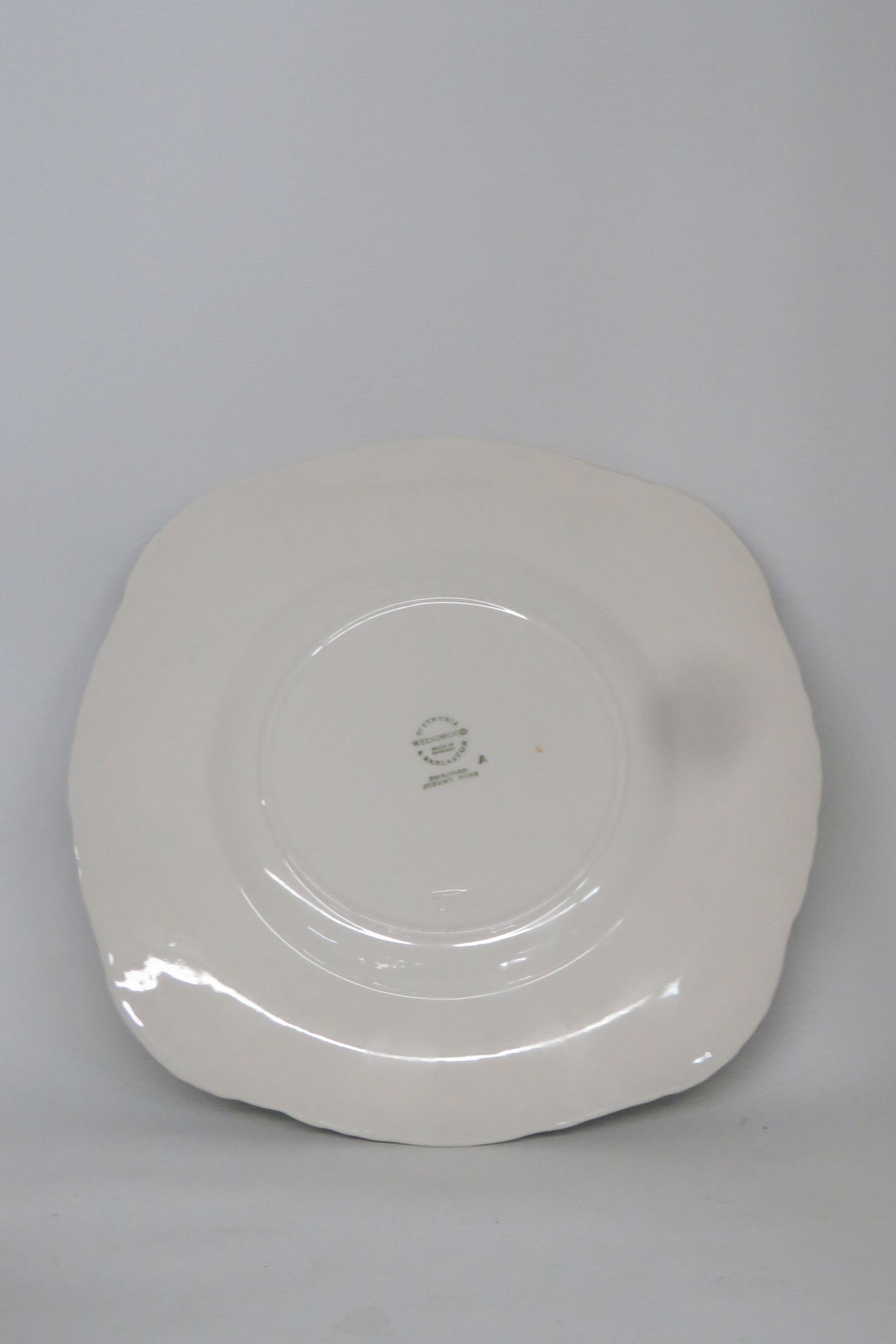 Wedgwood Embossed White Blue Queens Ware Cake Cookie Serving Dish Plate 4550b - 7