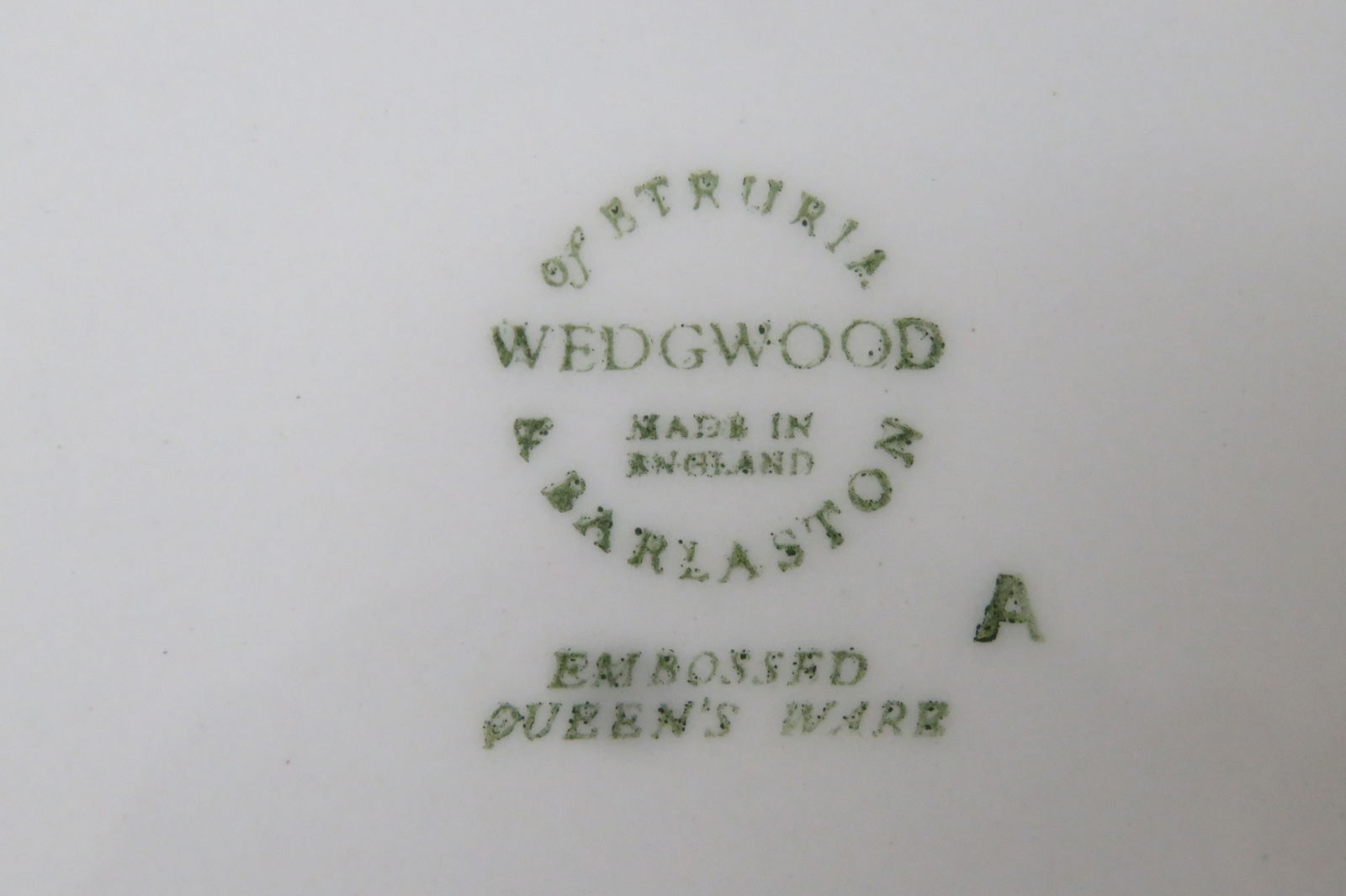 Wedgwood Embossed White Blue Queens Ware Cake Cookie Serving Dish Plate 4550b - 8