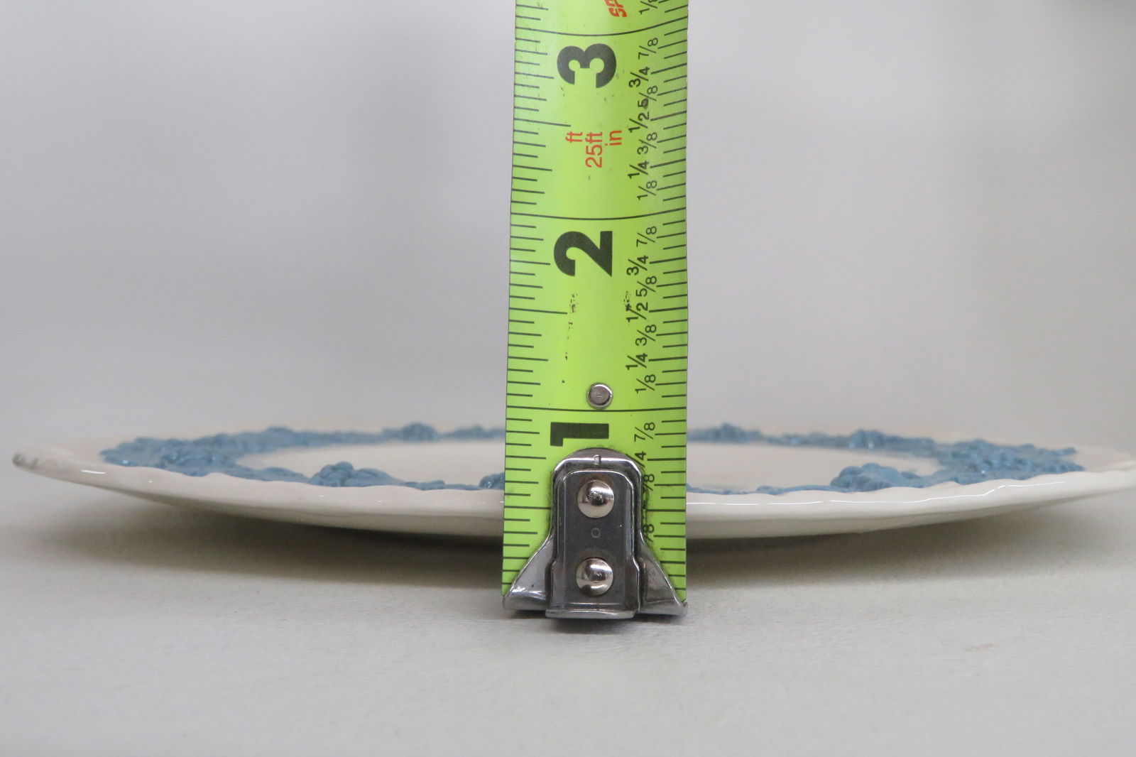 Wedgwood Embossed White Blue Queens Ware Cake Cookie Serving Dish Plate 4550b - 9