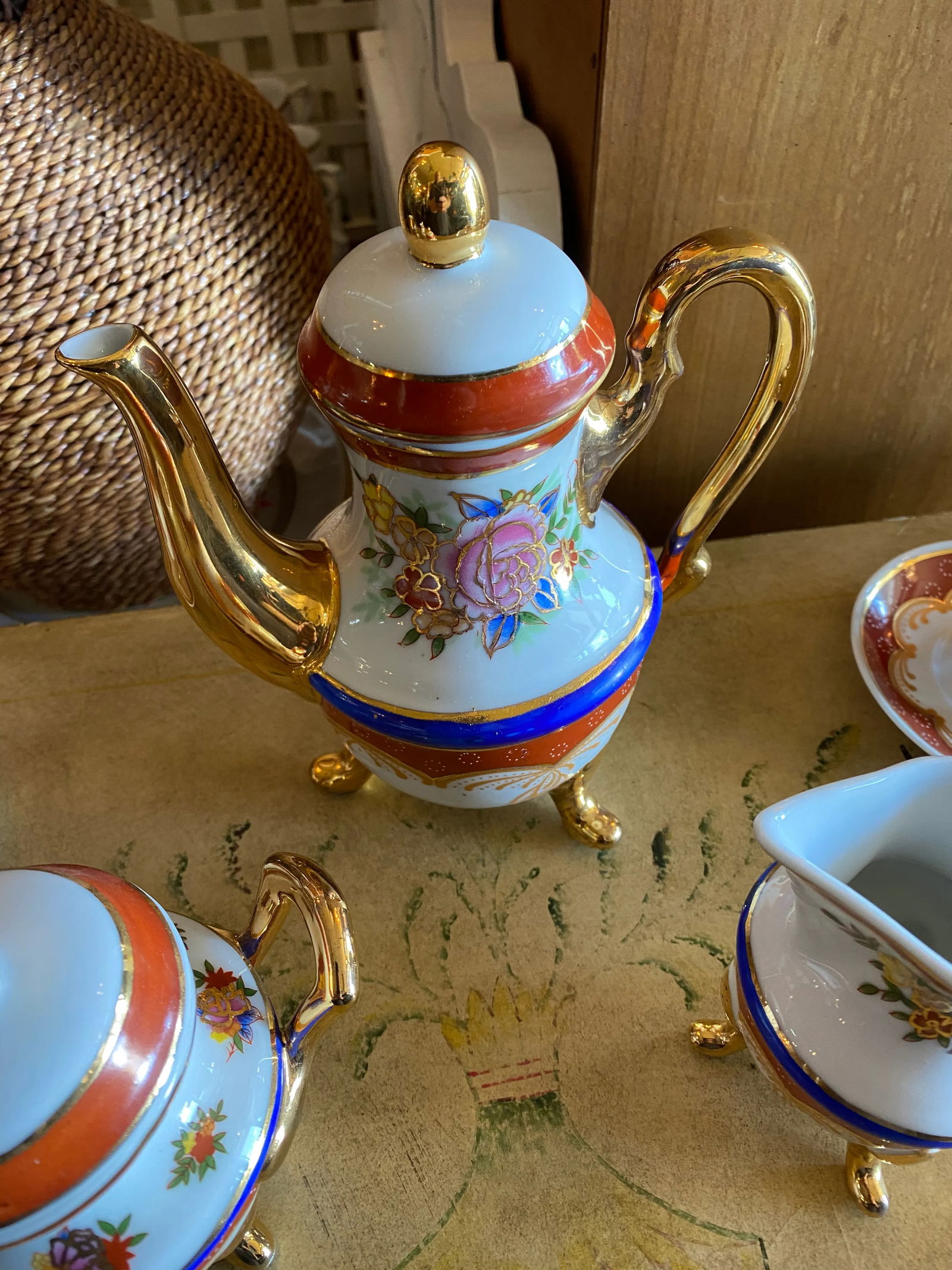 1960s Floral Tea Set, 17 Pieces - 4