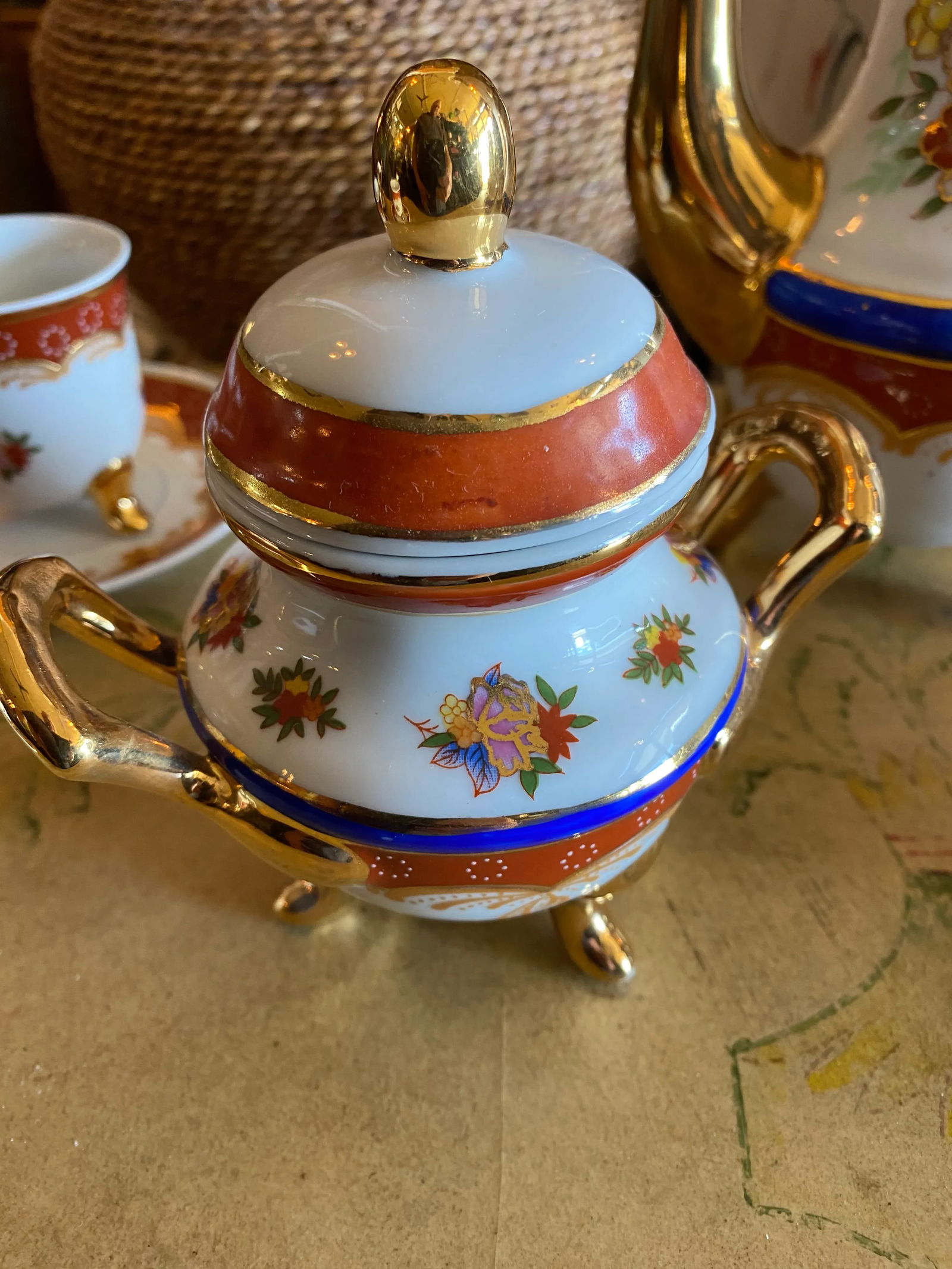 1960s Floral Tea Set, 17 Pieces - 8