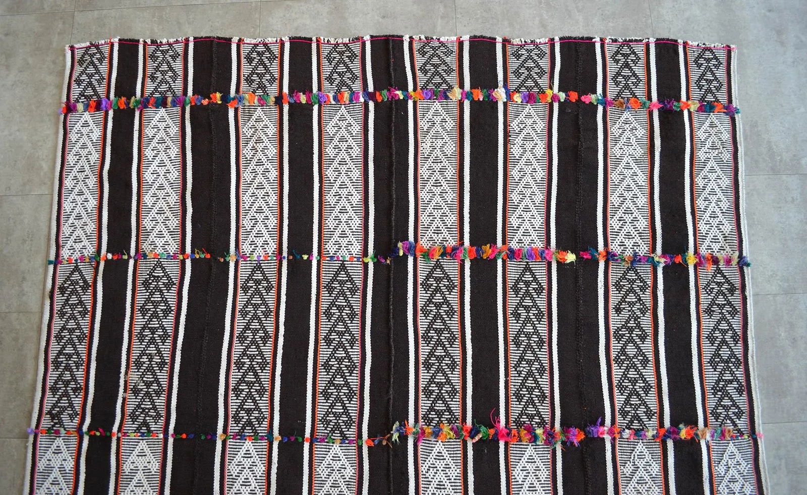 1970s Anatolian Braided Hand Woven Kilim Rug - 5