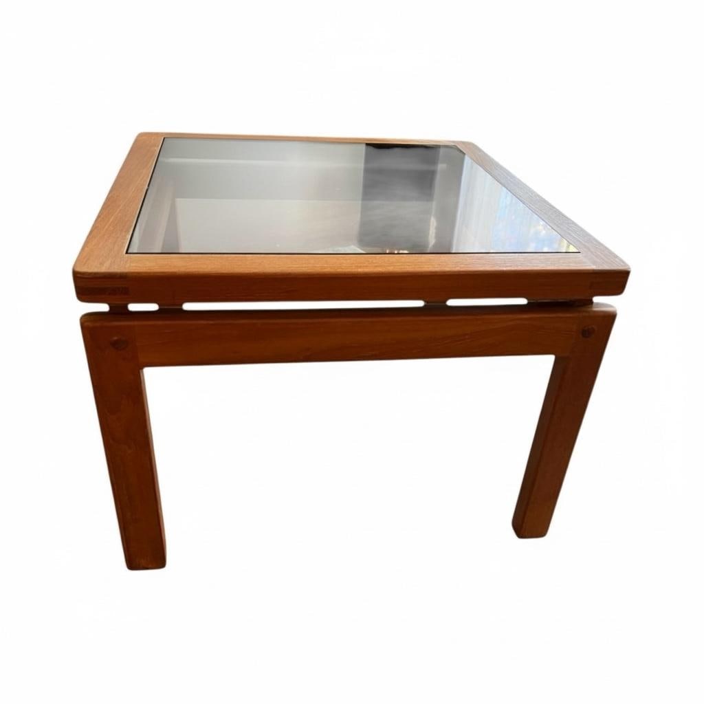 1970s Danish Modern Teak & Smoked Glass Side Tables "“ Pair - 2