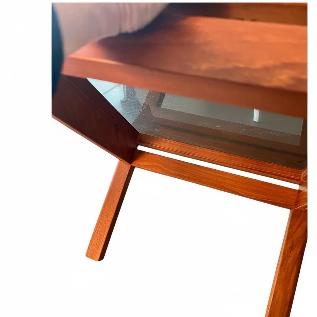 1970s Danish Modern Teak & Smoked Glass Side Tables "“ Pair - 3