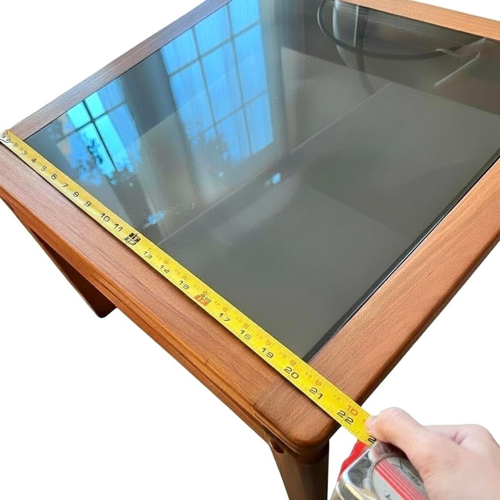 1970s Danish Modern Teak & Smoked Glass Side Tables "“ Pair - 7