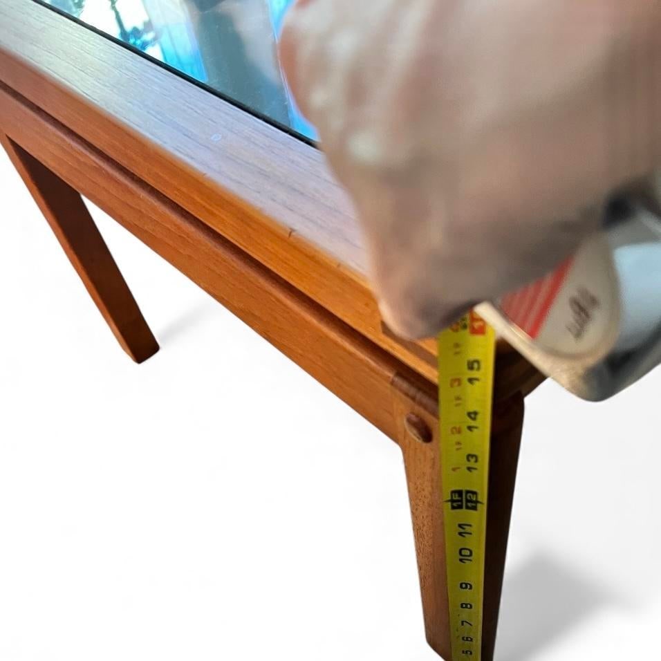 1970s Danish Modern Teak & Smoked Glass Side Tables "“ Pair - 8