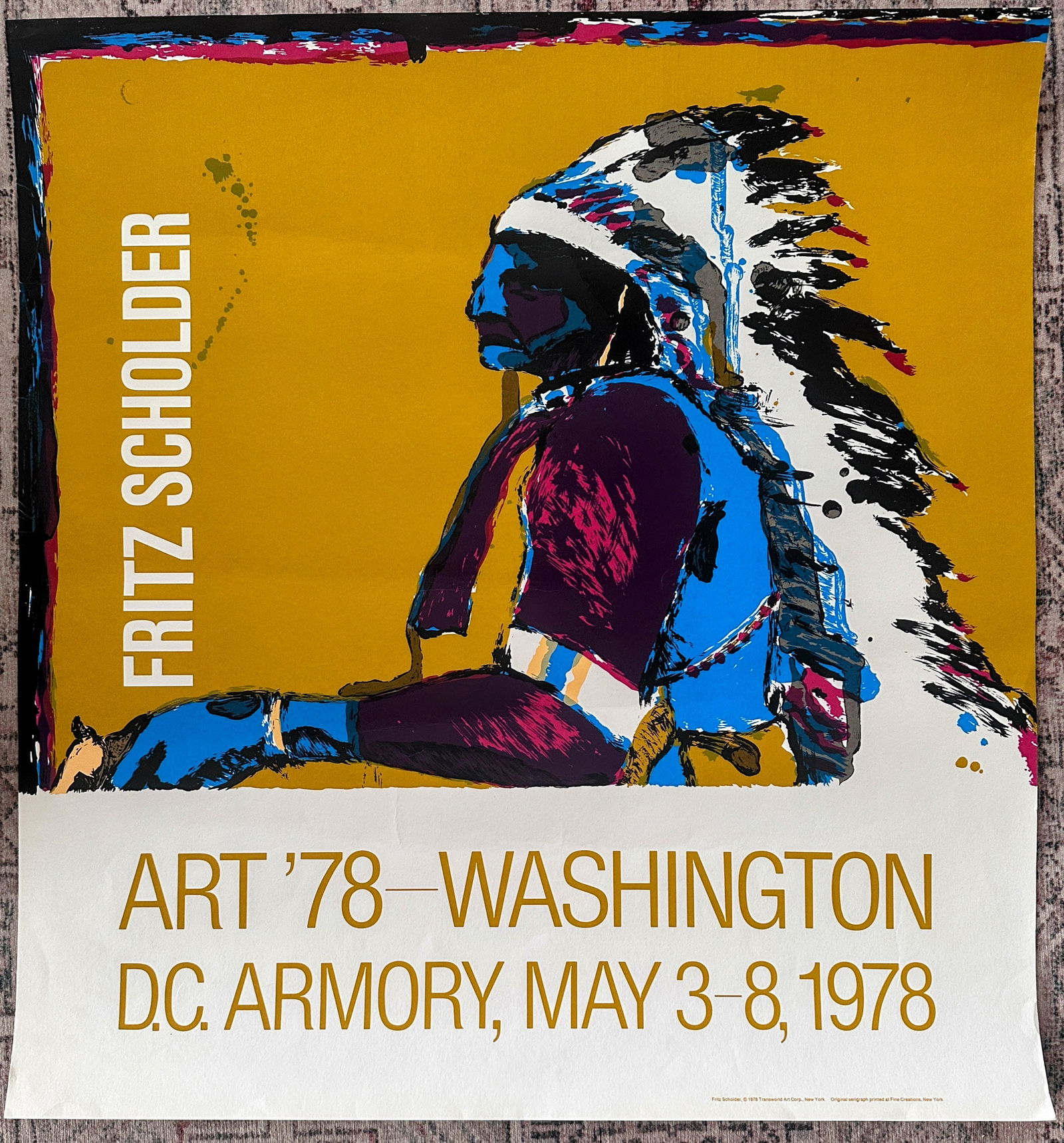 Original Fritz Scholder 'Art '78" Exhibition Silkscreen Poster - 3