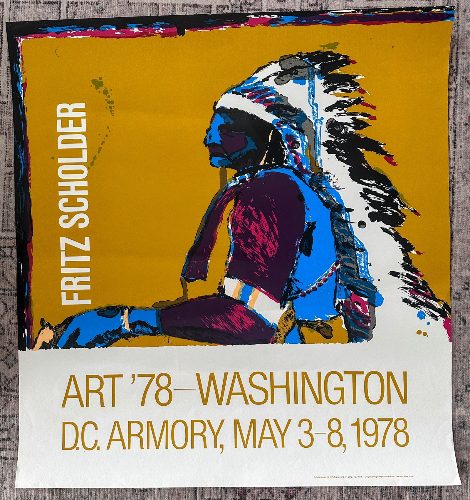 Original Fritz Scholder 'Art '78" Exhibition Silkscreen Poster - 8