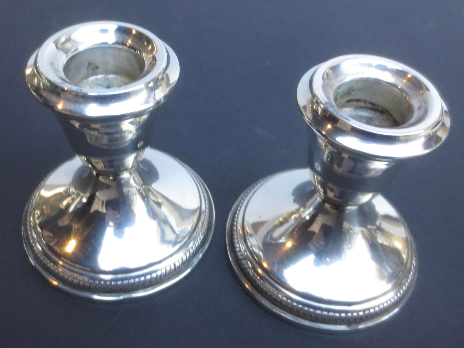 Sterling Silver Candlesticks - A Pair of 2 - 4