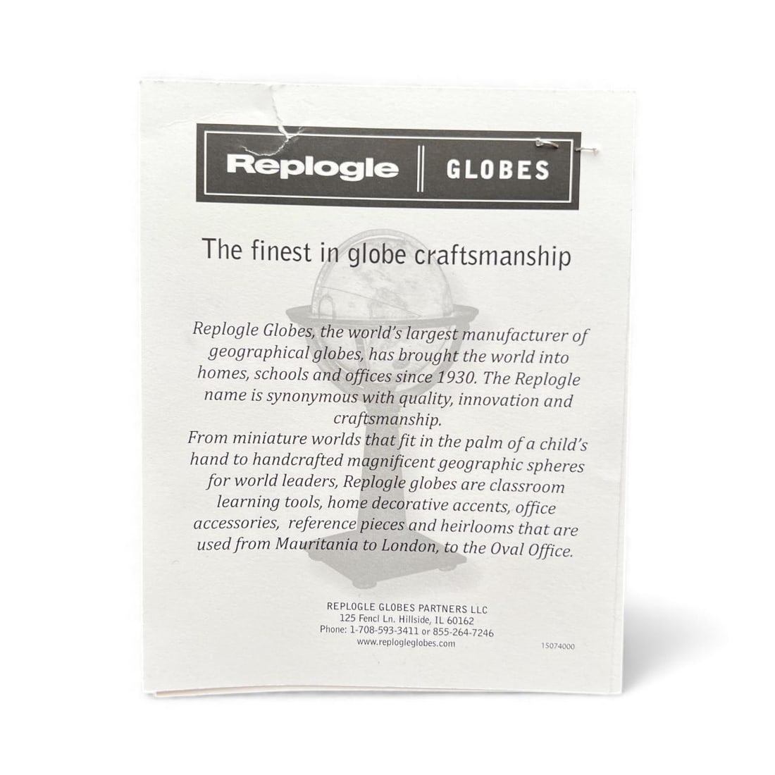 Cool Replogle "World Classic" Floor Globe on Tall Black Metal Stand "“ Model Rg-2807 - 5