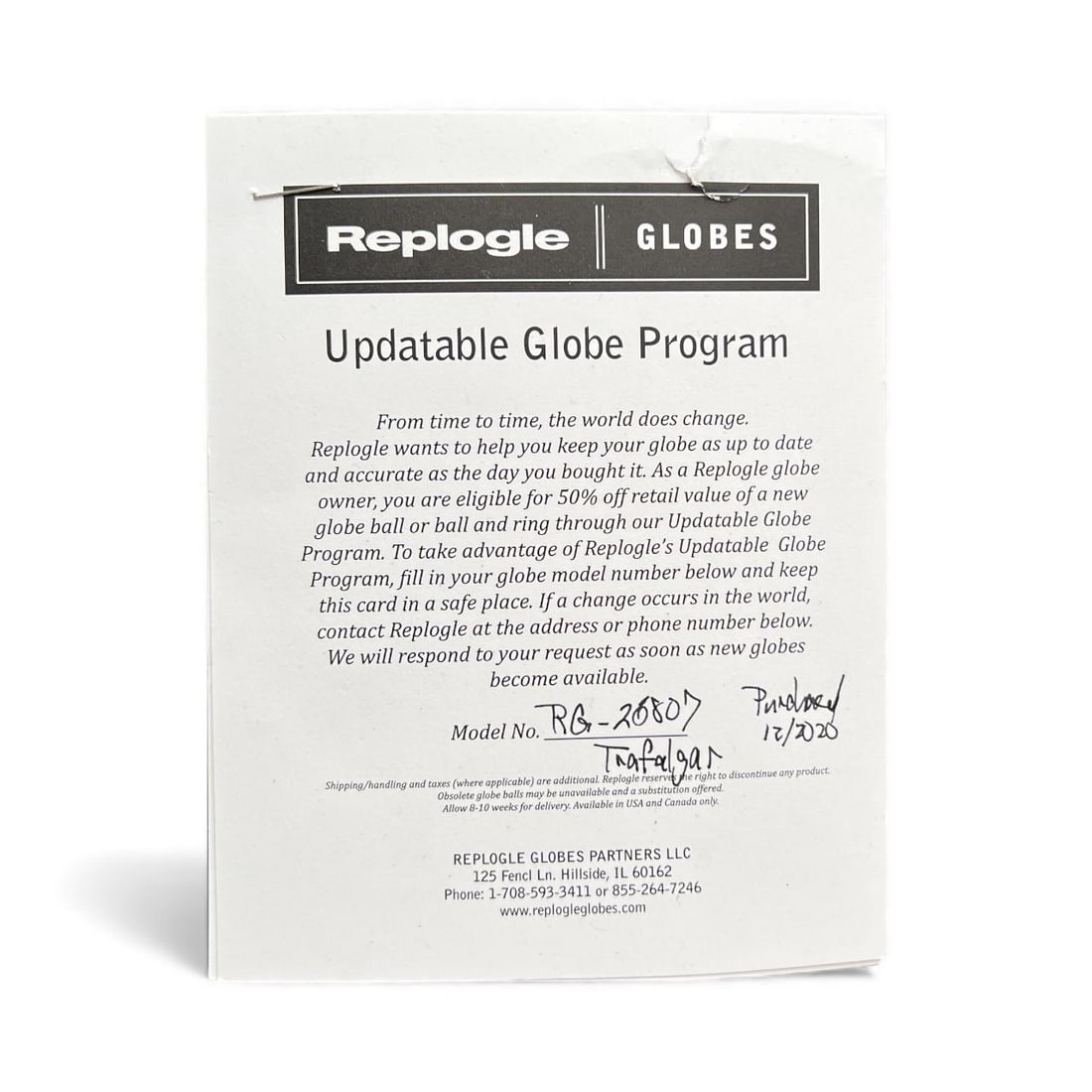 Cool Replogle "World Classic" Floor Globe on Tall Black Metal Stand "“ Model Rg-2807 - 6