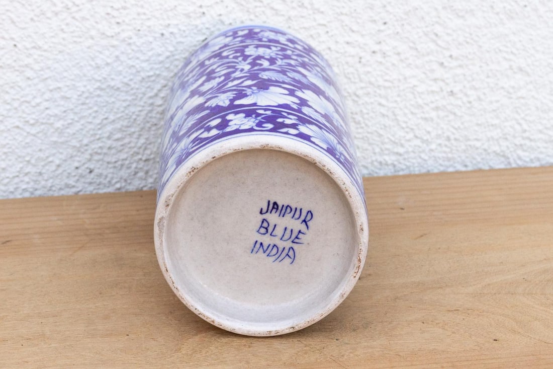 Blue & White Jaipur Pottery Vase - 7