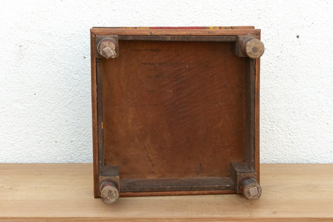 Vintage Indian Teak Bajot Table - 6