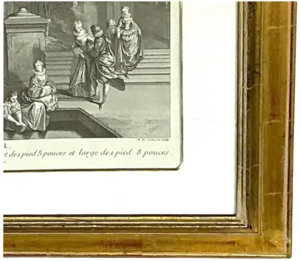 L' Hiver (Winter) Engraving Print, After Antoine Watteau - 7