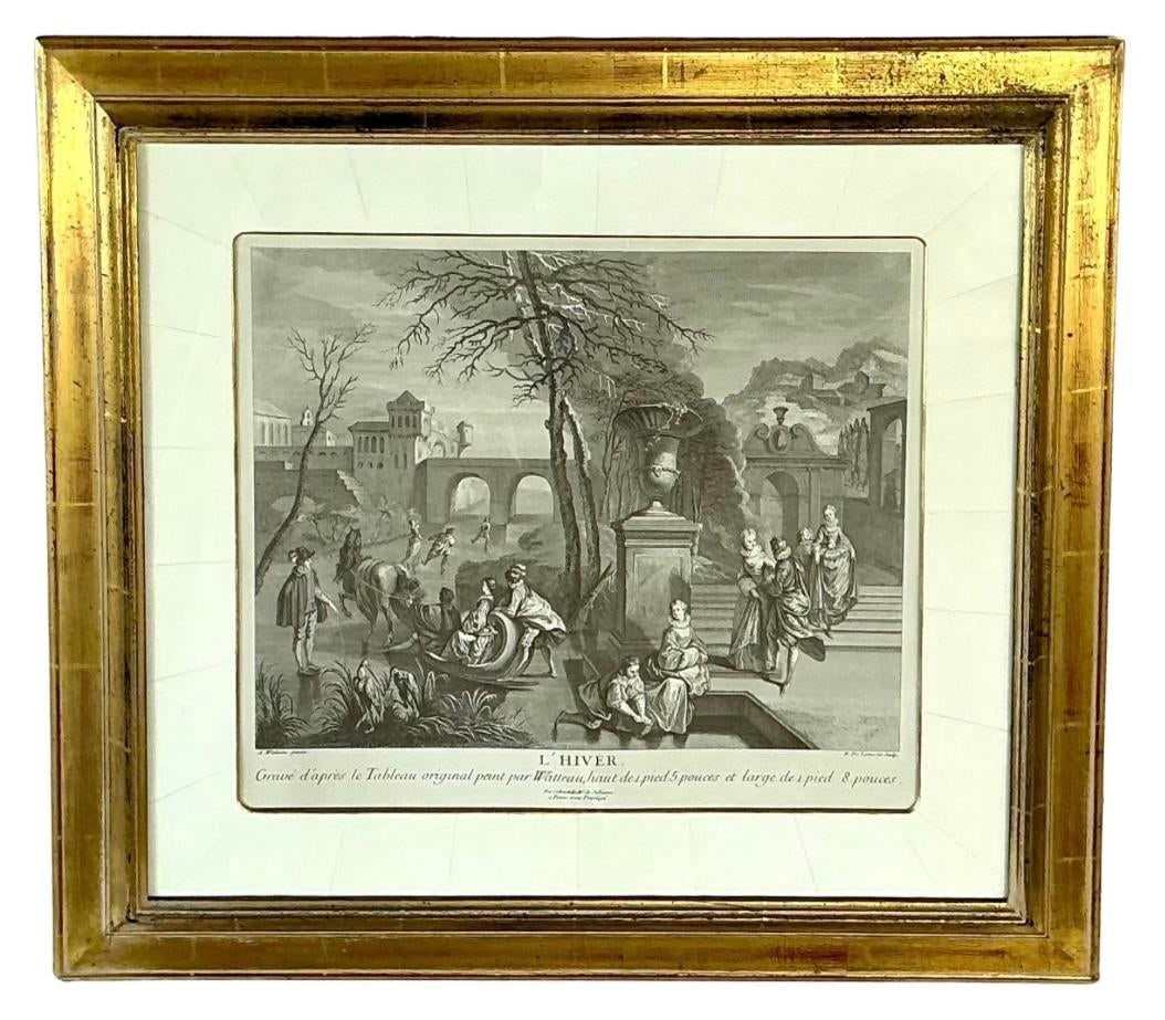 L' Hiver (Winter) Engraving Print, After Antoine Watteau - 9