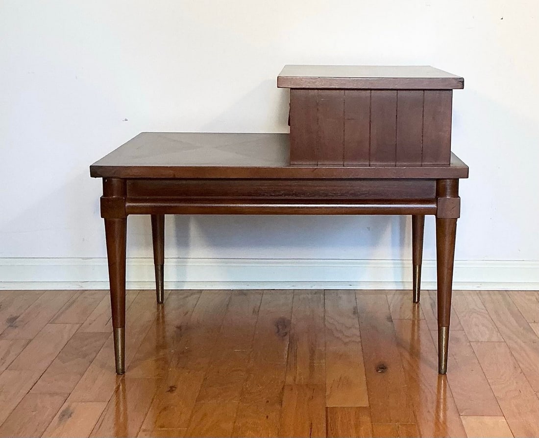 Vintage Inlaid Side Table by American of Martinsville, Circa 1960s - 3