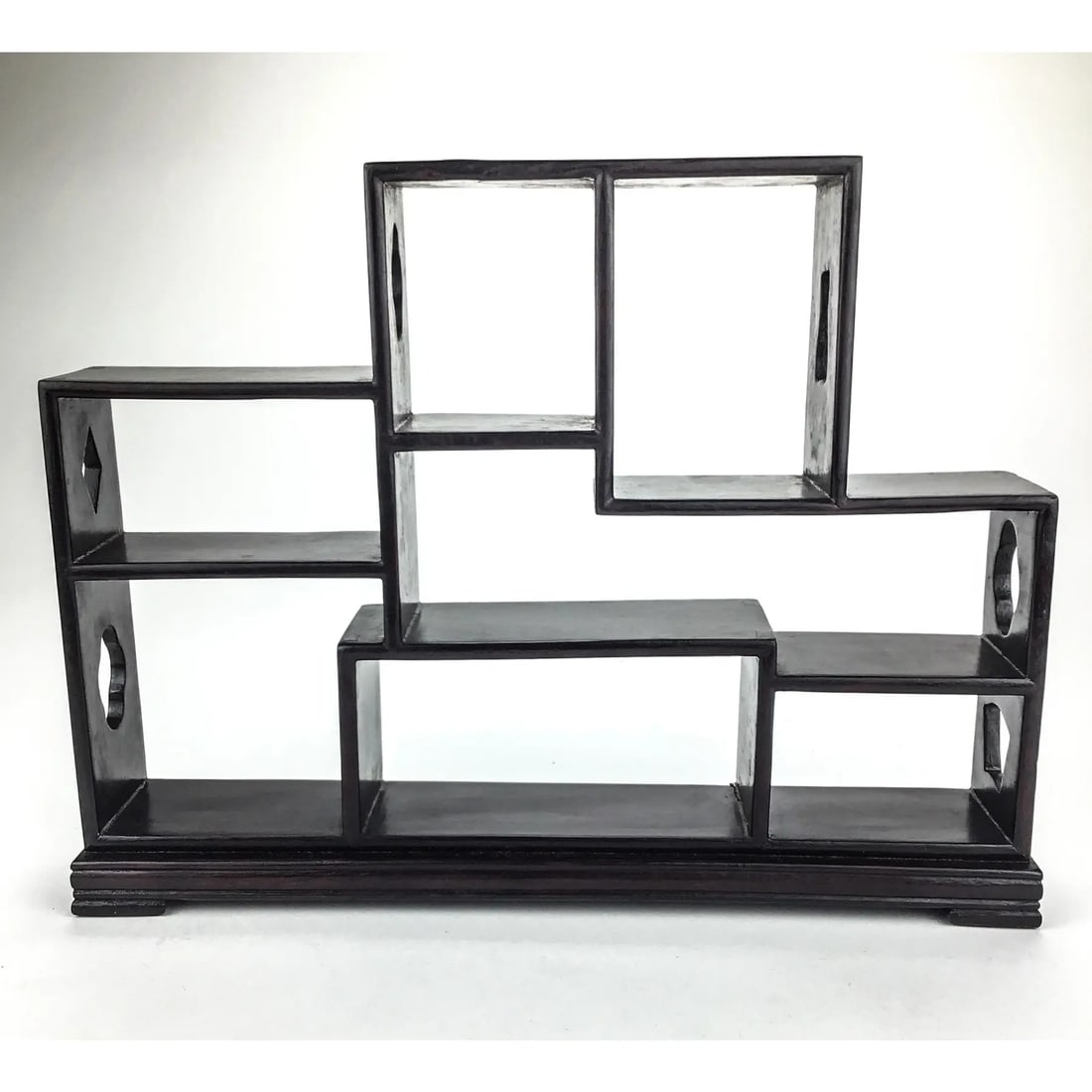 Vintage Chinese Ming Style Miniature Tabletop Rosewood Etagere - 12