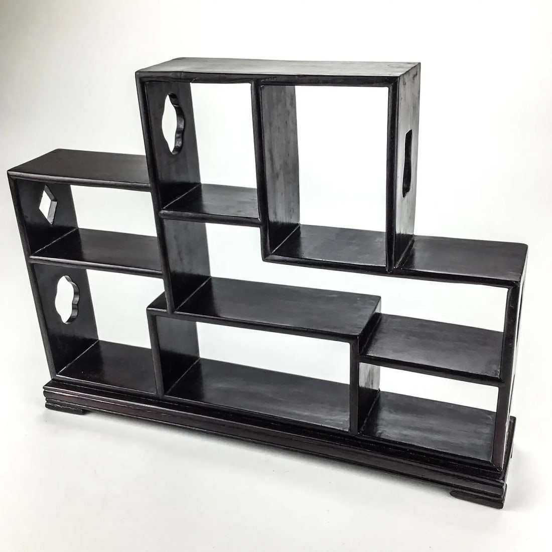 Vintage Chinese Ming Style Miniature Tabletop Rosewood Etagere - 2