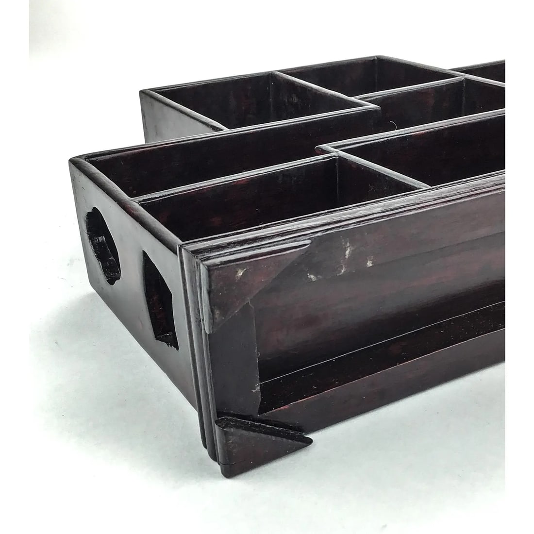 Vintage Chinese Ming Style Miniature Tabletop Rosewood Etagere - 5