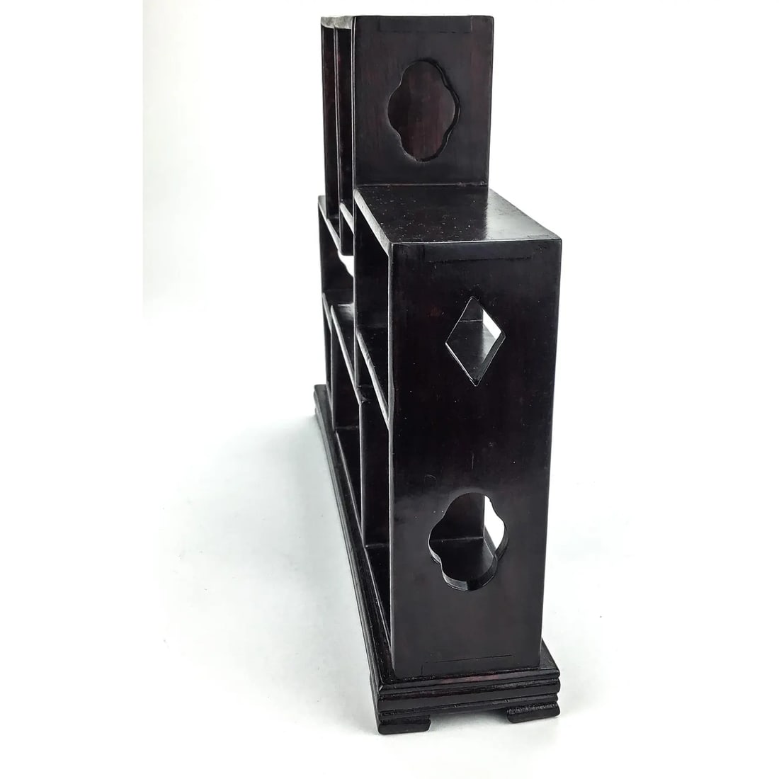 Vintage Chinese Ming Style Miniature Tabletop Rosewood Etagere - 8