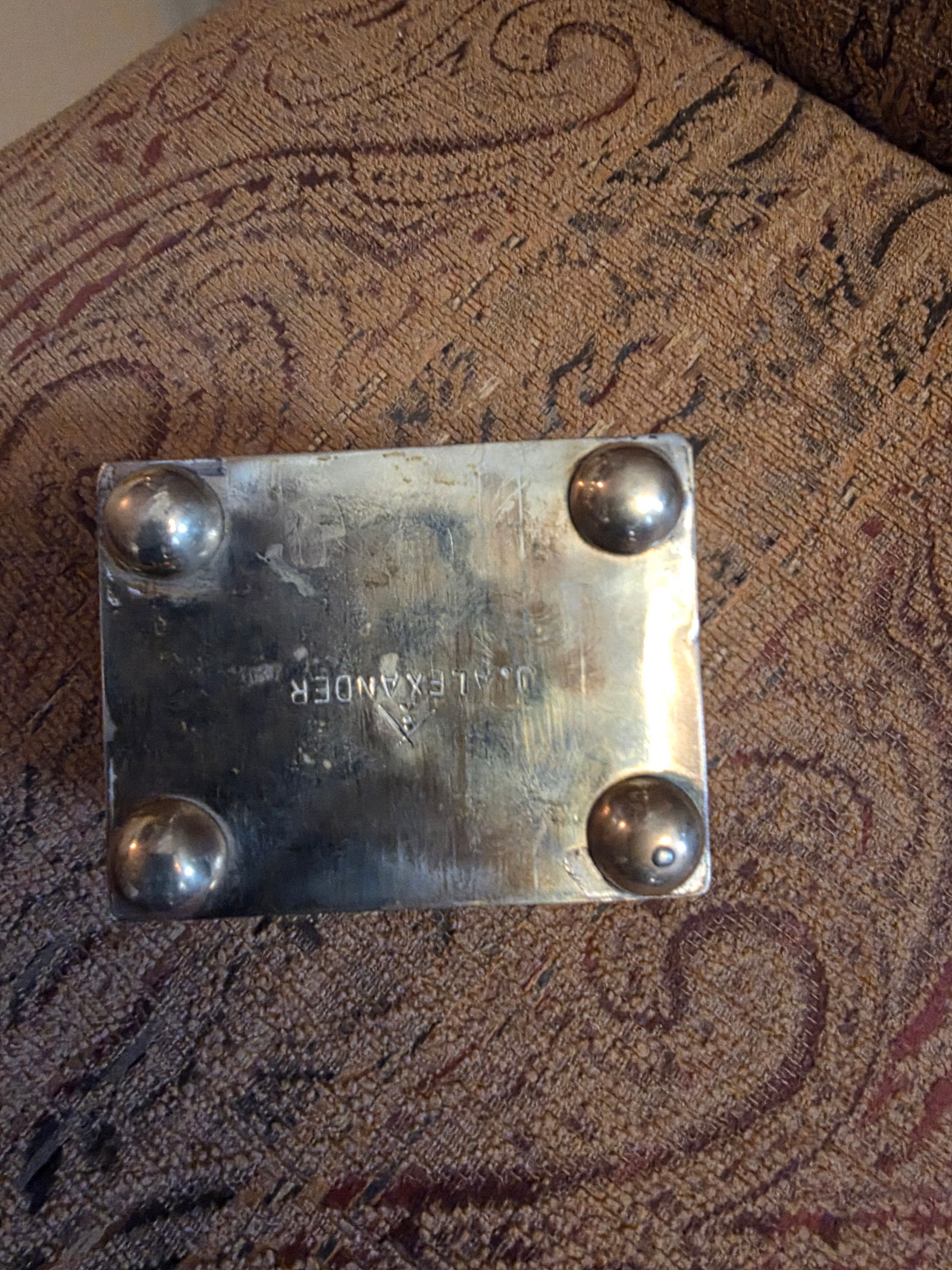 J. Alexander Turquoise and Stamped Silver Western Style Jewel Box - 2