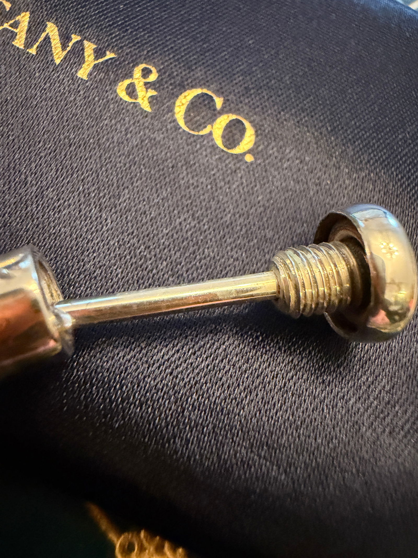 Tiffany & Co. Miniature Sterling Silver Traveling Perfume Flask and Funnel Set, Monogrammed W. F. - 8