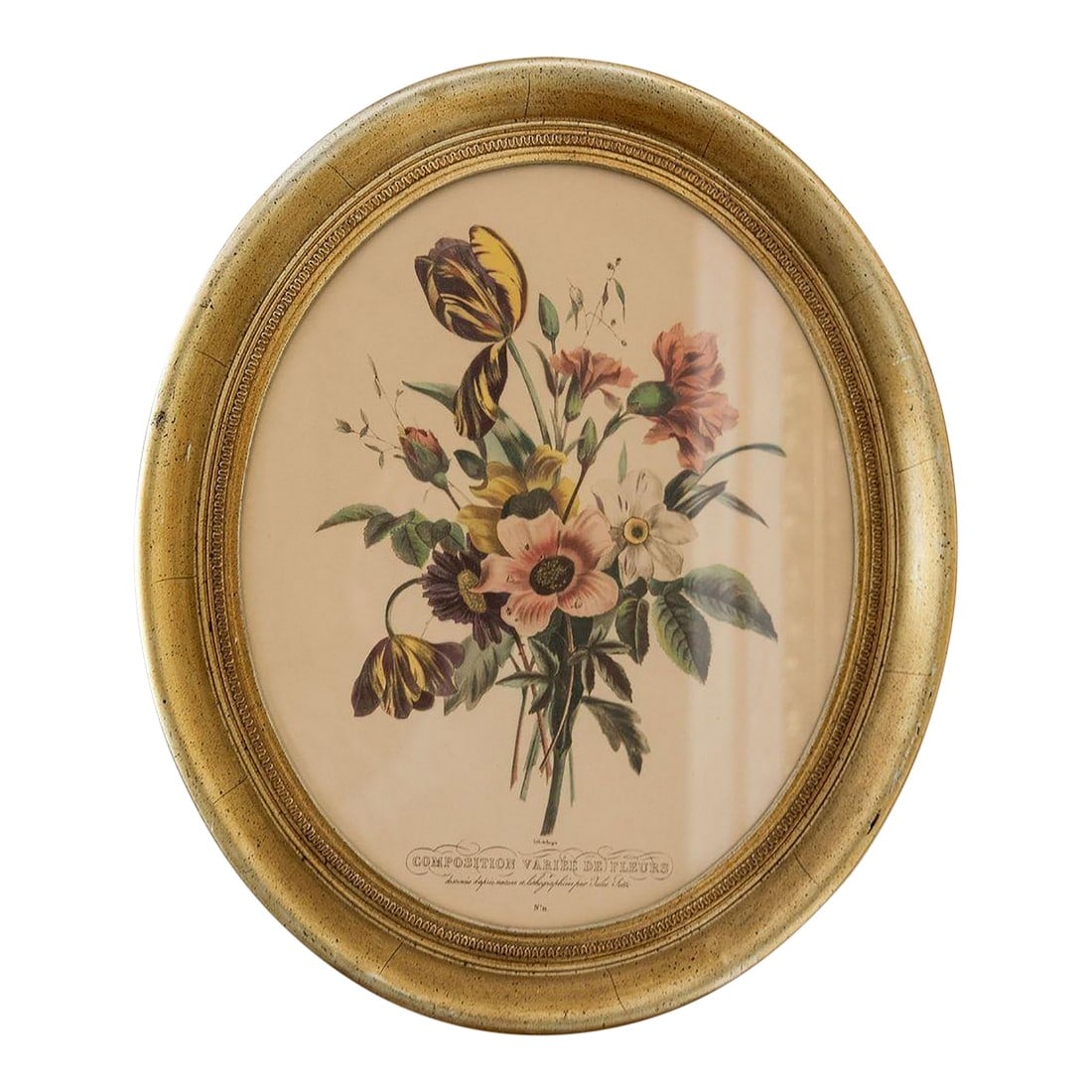 Mid 20th Century Large Oval Floral Prints (1 of 4)