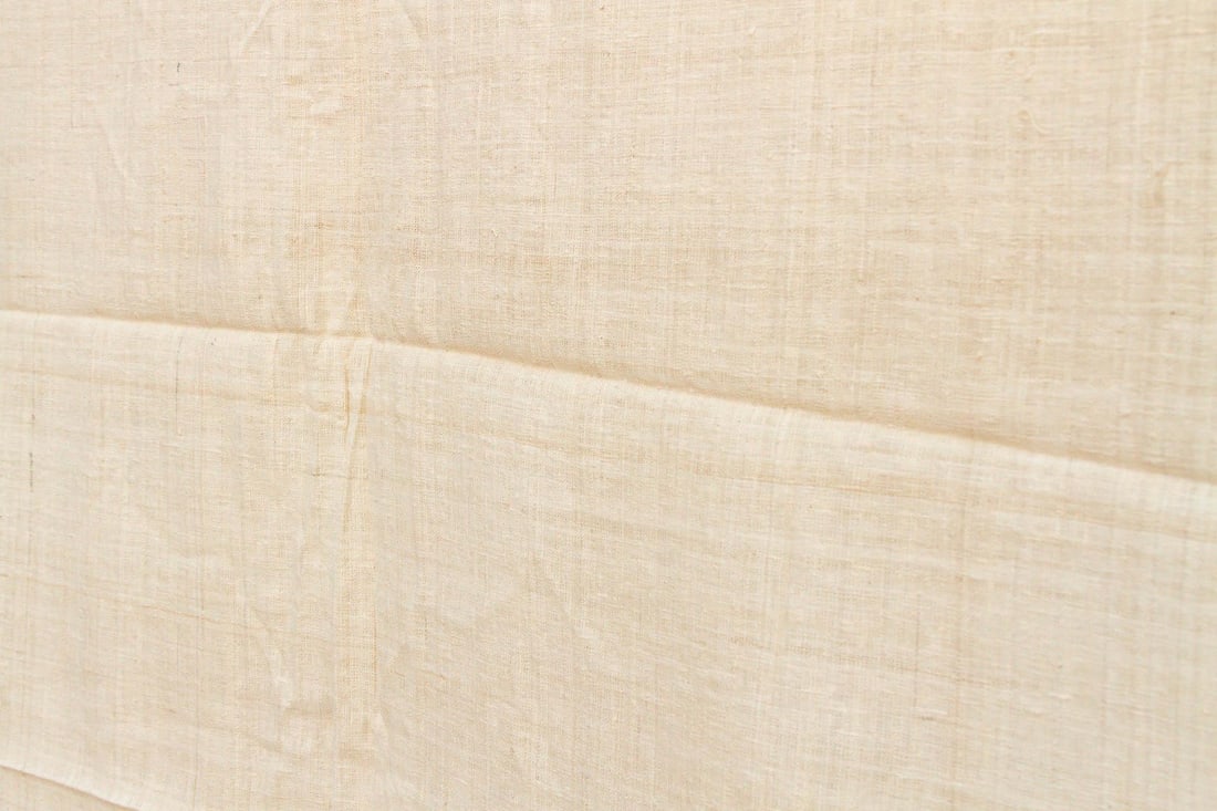 Organic Peace Silk Throw, Natural Grid - 3