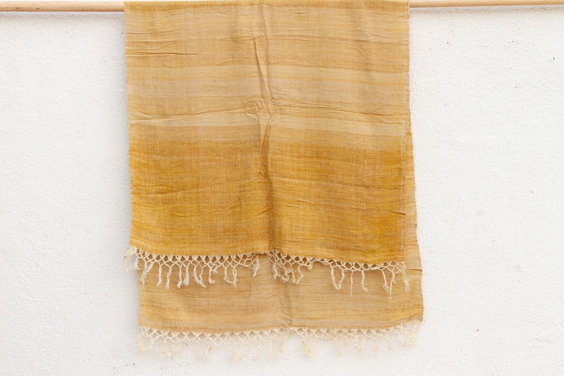 Organic Peace Silk Throw, Golden Blossom - 3