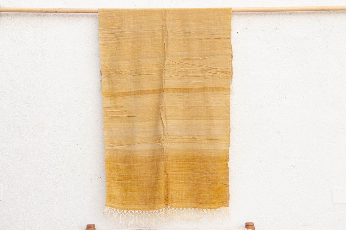 Organic Peace Silk Throw, Golden Blossom - 6