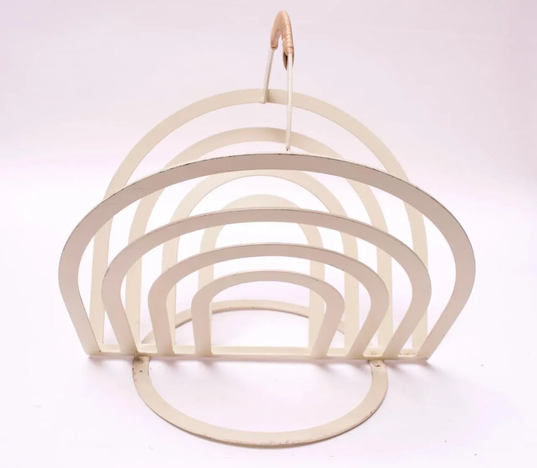 Designer Vintage "Arched" Magazine Rack after Vernor Panton - 8