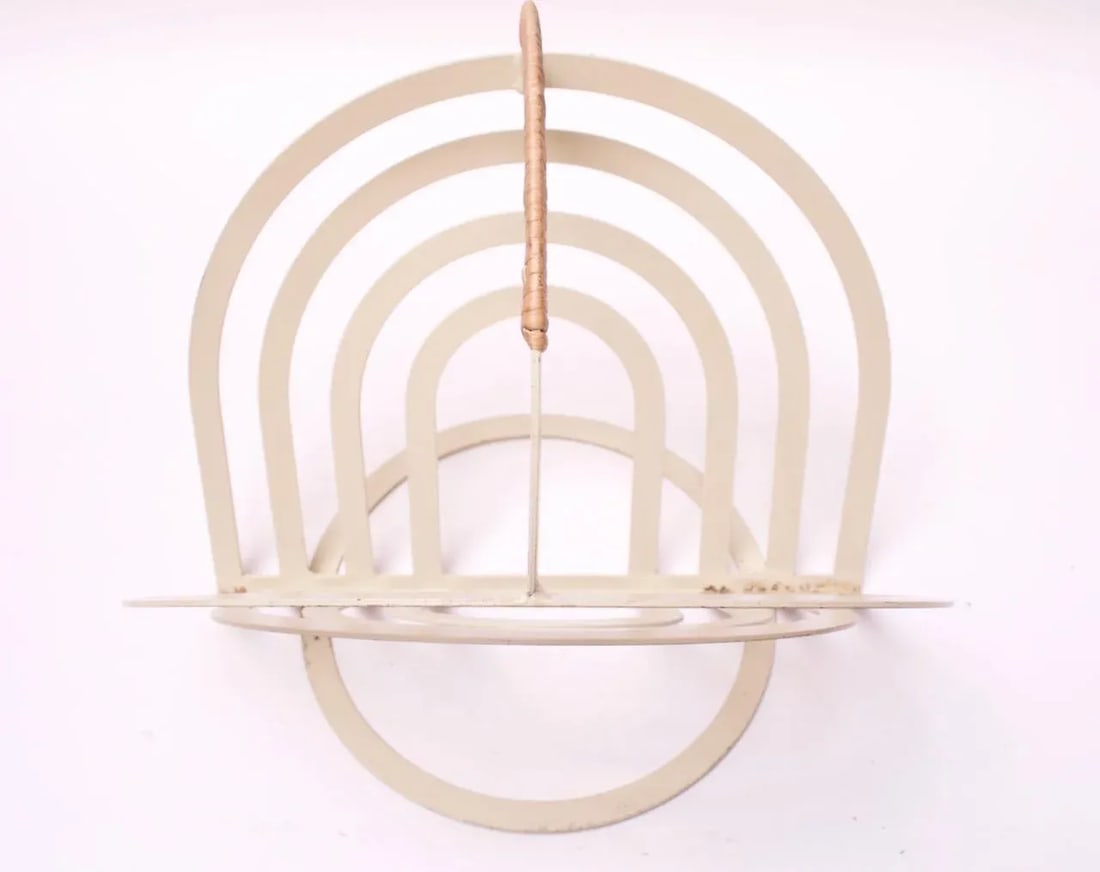 Designer Vintage "Arched" Magazine Rack after Vernor Panton - 9
