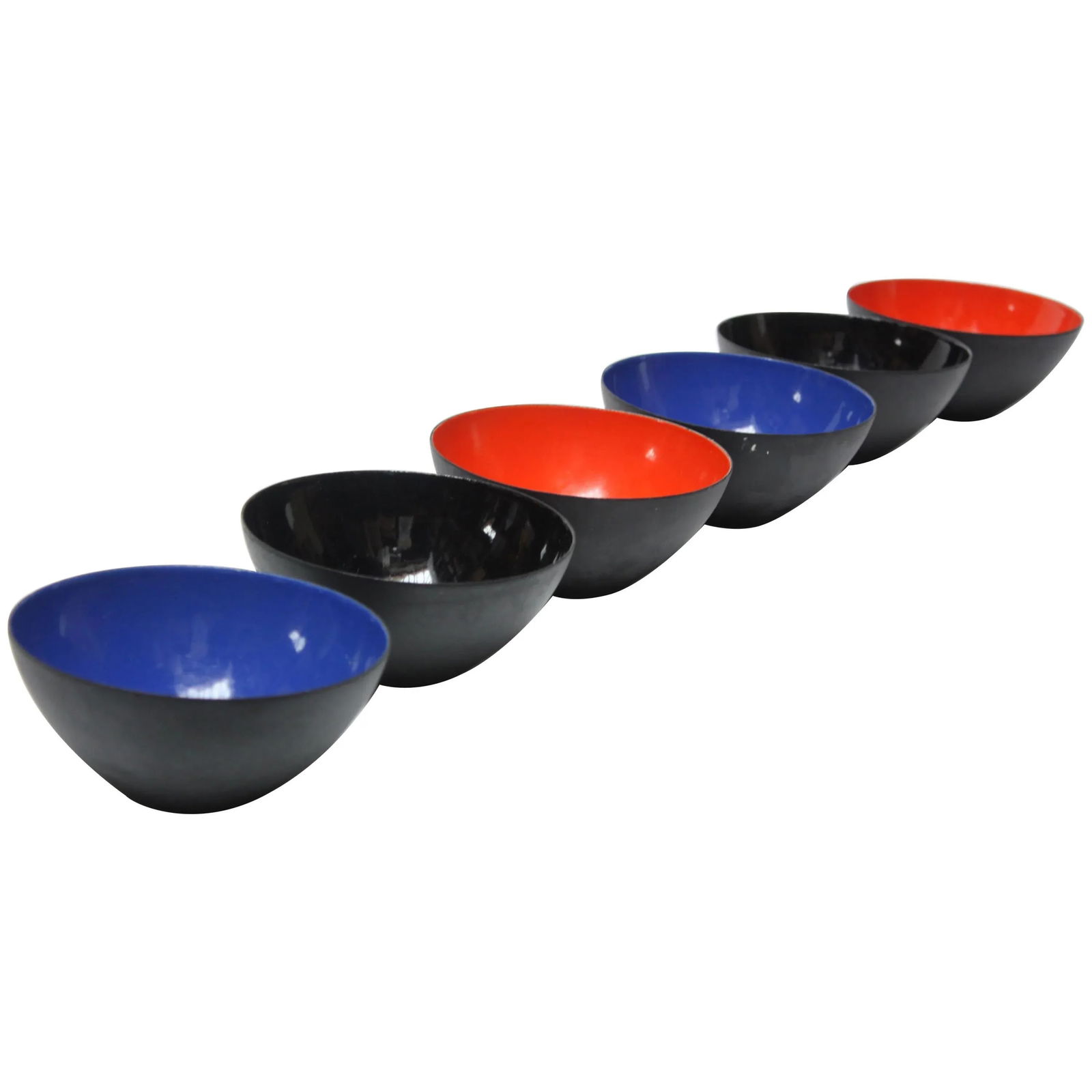 Enamel Krenit Bowls by Herbert Krenchel - Set of 6 - 13