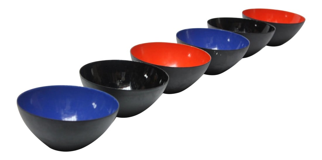Enamel Krenit Bowls by Herbert Krenchel - Set of 6 (1 of 13)