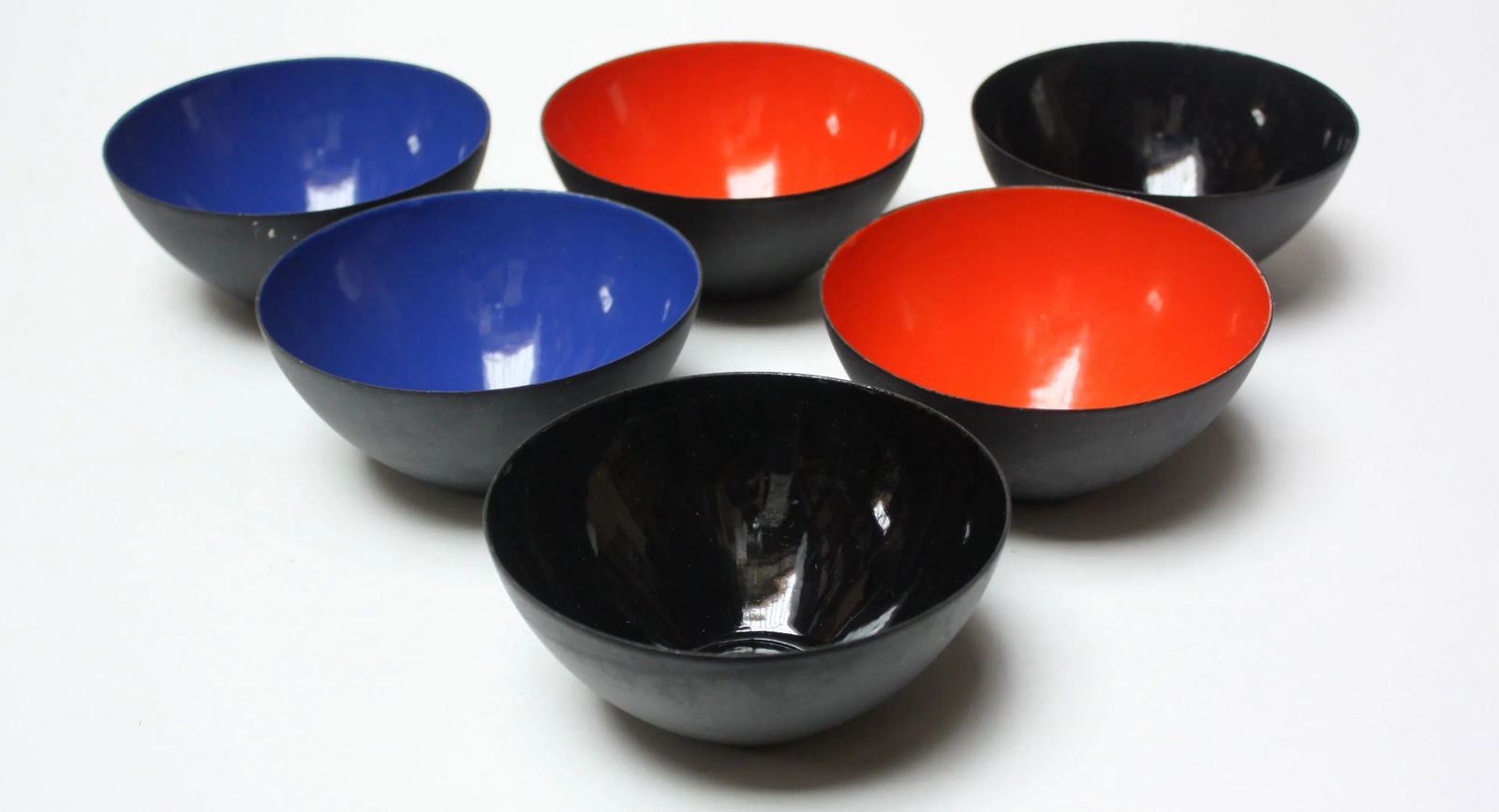 Enamel Krenit Bowls by Herbert Krenchel - Set of 6 - 7