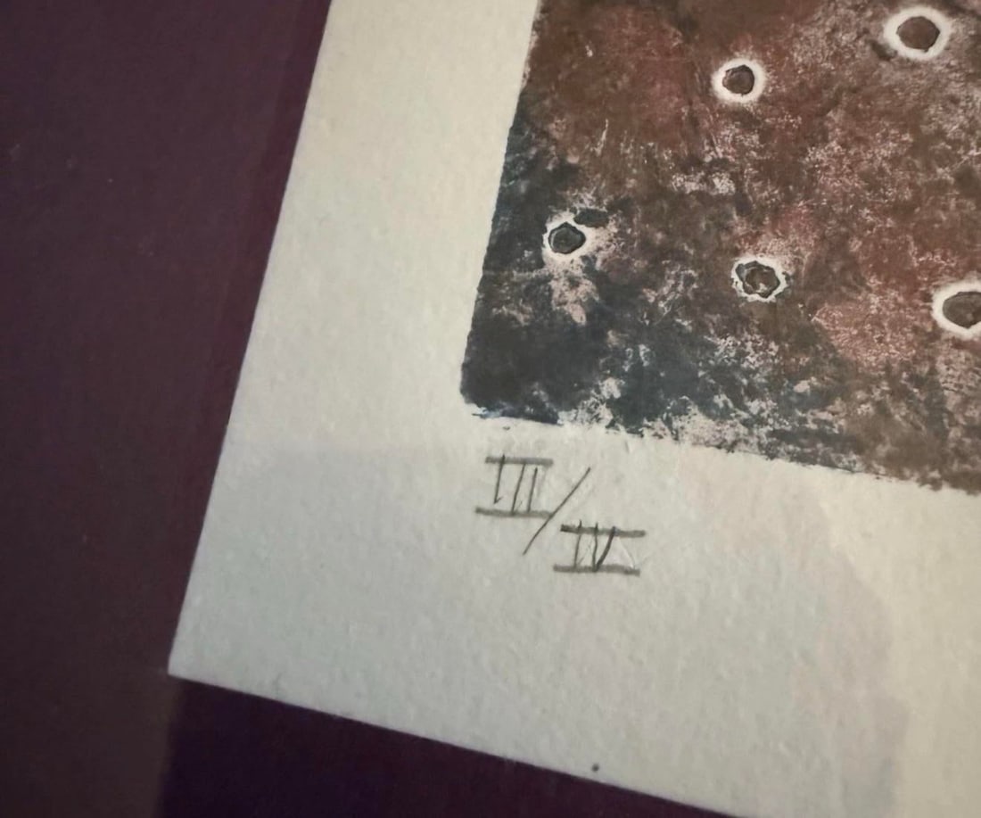 Vintage 1992 Huidie Signed Very Limited Lithograph Numbered 3/4 - 5