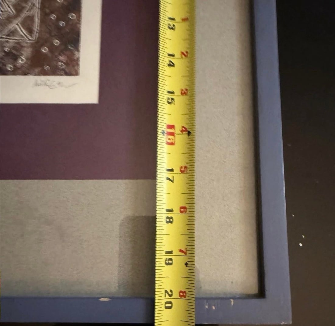 Vintage 1992 Huidie Signed Very Limited Lithograph Numbered 3/4 - 7