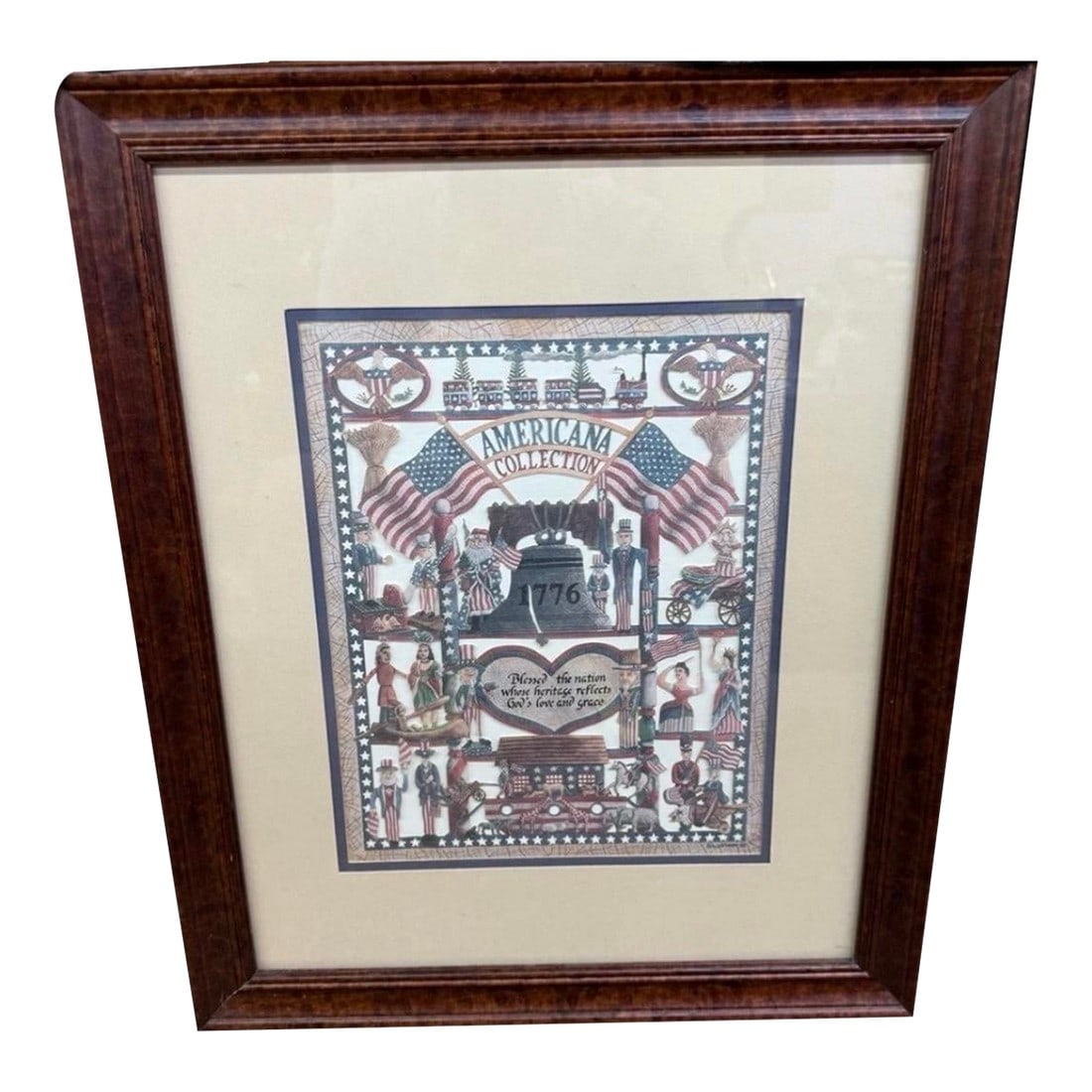 1970s Scherenschnitte Scissor Cuts Dennis Eavenson Folk Art - "Americana Collection: Scherenschnitte Scissor Cuts Dennis Eavenson Folk Art - "Americana collection Framed and signed Excellent condition The Americana collection of Scherenschnitte scissor cuts by artist Dennis Eavenson f