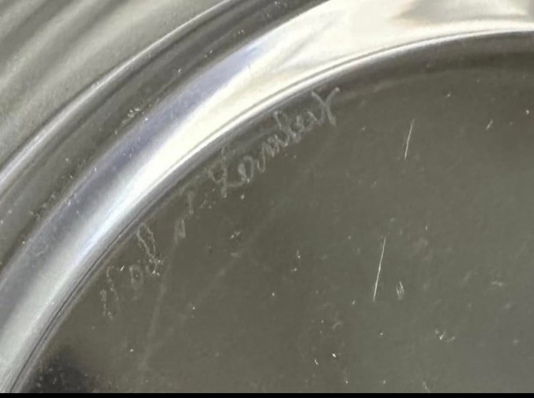 1930s Val St. Lambert Art Deco Gloucester Frosted Charger Platter - Belgium - 3