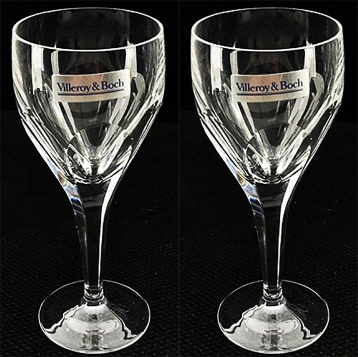 Villeroy & Boch Milano Pattern Crystal Wine Goblets- Set of 2 - 2