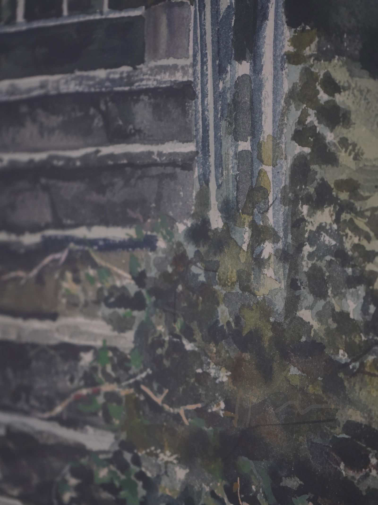 Artist Signed Professionally Framed Steps Watercolor - 10