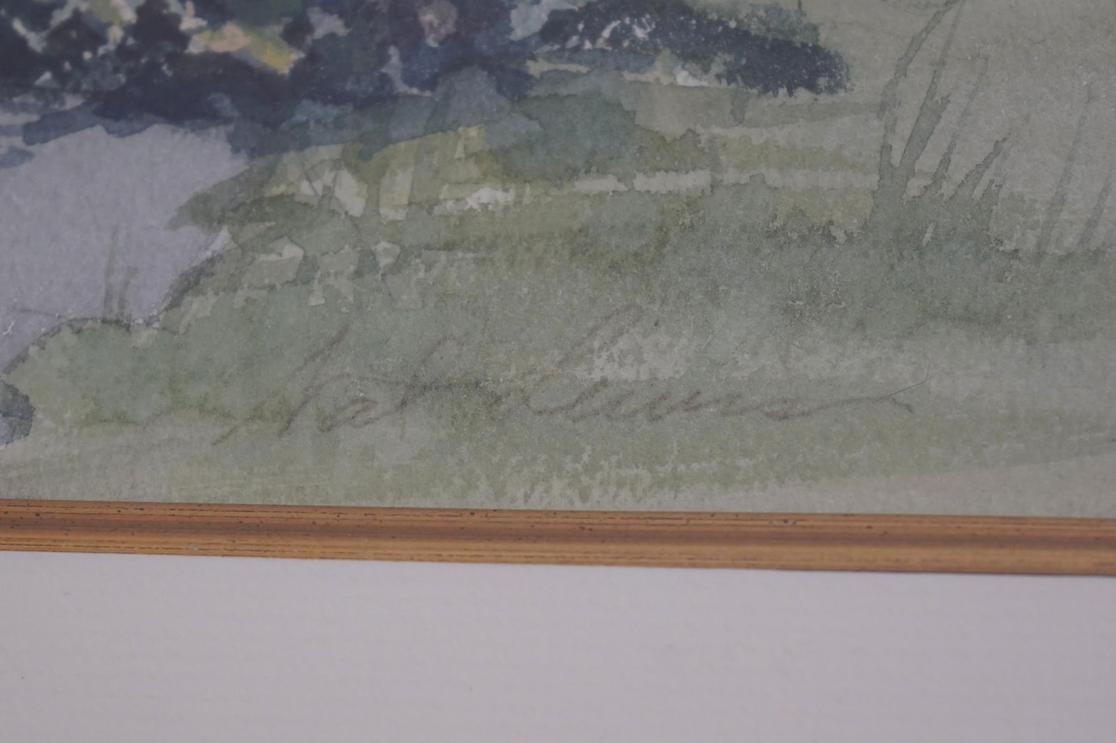 Artist Signed Professionally Framed Steps Watercolor - 5