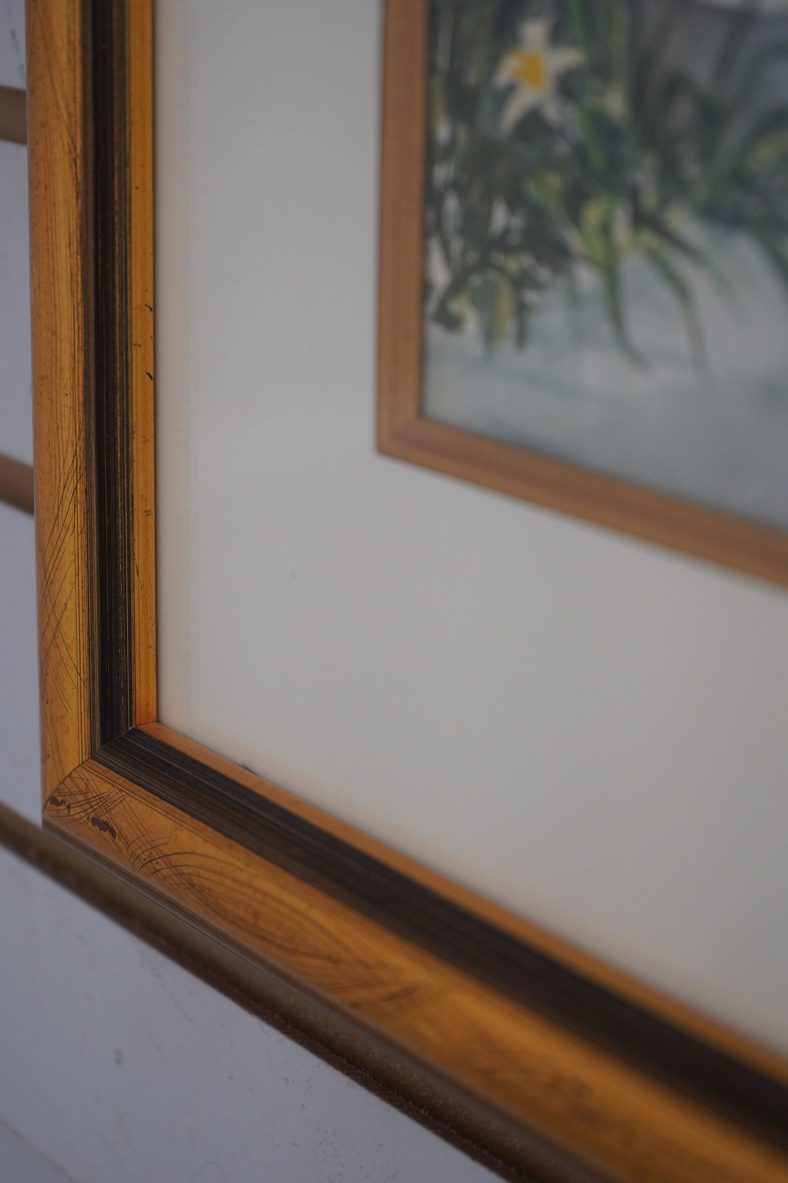 Artist Signed Professionally Framed Steps Watercolor - 7