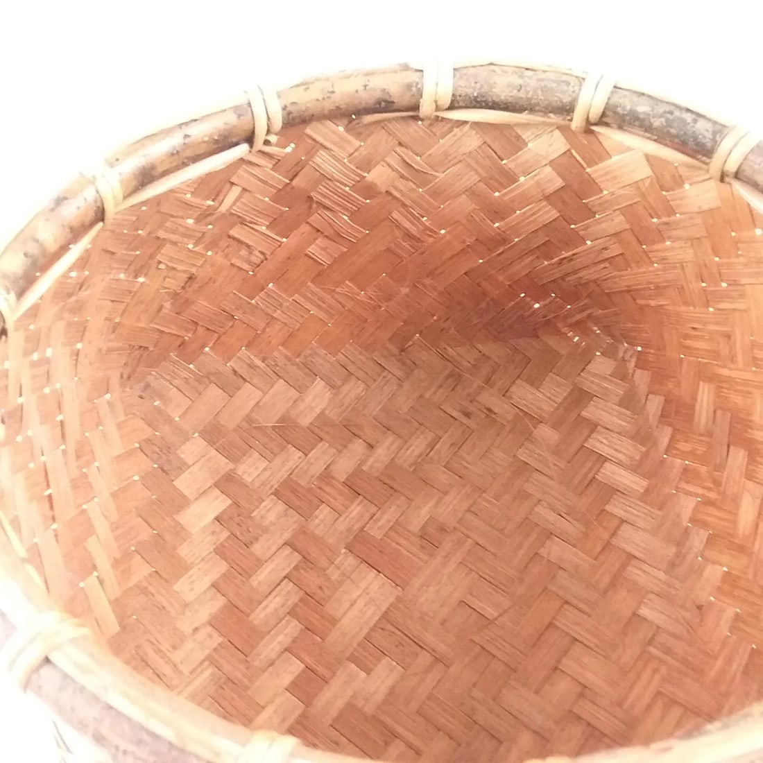 Vintage Rustic Bent Birchwood French Farmer's Basket - 10