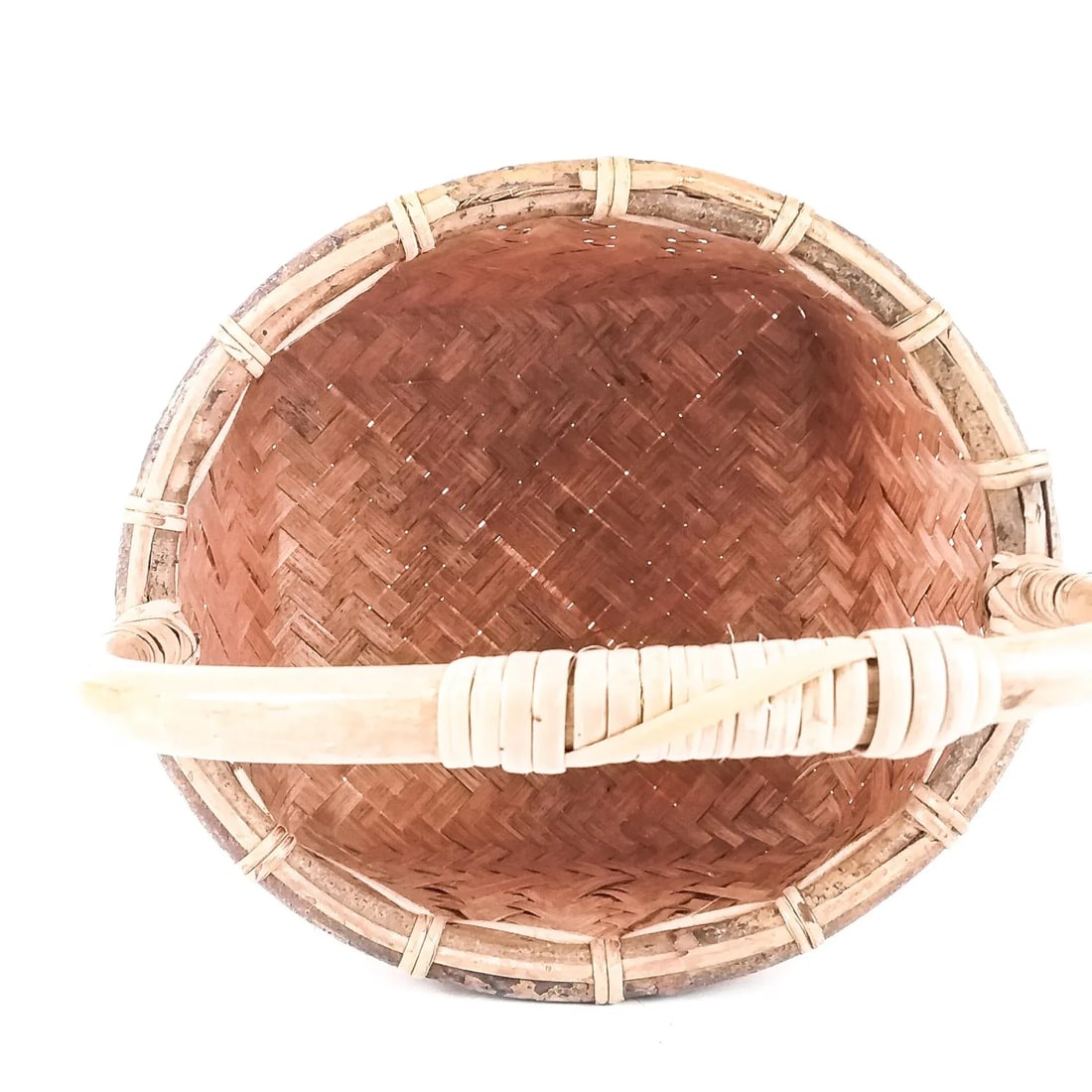 Vintage Rustic Bent Birchwood French Farmer's Basket - 5